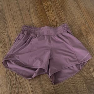 Purple lulu-lemon 4 inch shorts